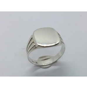 Zilver herenring stomphoek 12x14 mm mt. 20 - 3222566