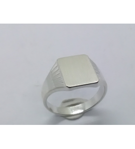Zilver herenring rechthoek 12x10 mm mt. 20 - 3222567