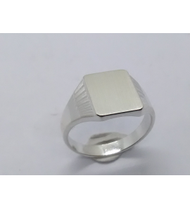 Zilver herenring rechthoek 12x10 mm mt. 20 - 3222569