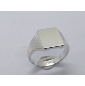 Zilver herenring rechthoek 12x10 mm mt. 20 - 3222569