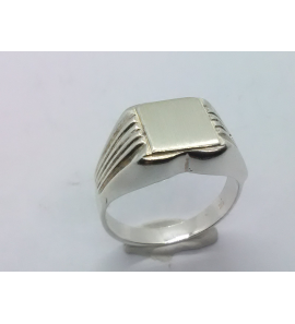 Zilver herenring vierkant 8x8 mm mt. 18¼ - 3222570
