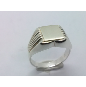 Zilver herenring vierkant 8x8 mm mt. 18¼ - 3222570