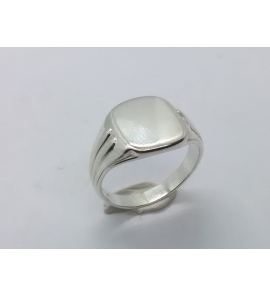 Zilver herenring rechthoek 12x14 mm mt. 19 - 3222575