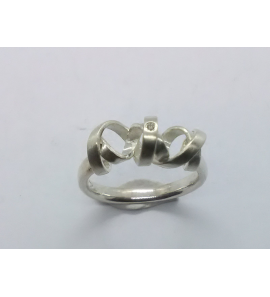 Zilver dames ring met 0.01 crt. mt. 18½ - 3222603