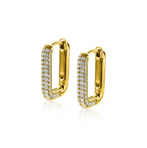 ZINZI zlv. klapcreolen rechthoek 18x3 mm zirc. pavé - 3222651