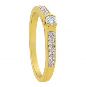 ID wg dames ring met diam/bril 0.20 crt. mt. 17½ - 3210263