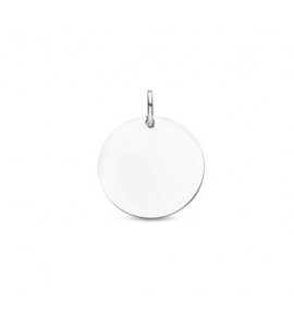 Zilver RH Graveer hanger rond glans 18 mm - 3210277