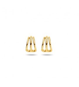 Zilver geel verguld oorknop 8 x6.5 mm - 3210291