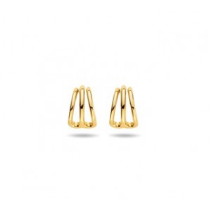 Zilver geel verguld oorknop 8 x6.5 mm - 3210291