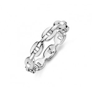 Zilver RH dames ring open schakel mt. 17¼ - 3210292