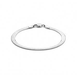 Zilver RH armband singa vlak 4.5 mm 19 cm - 3210285