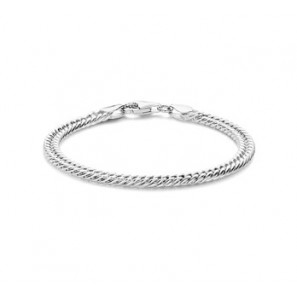 Zilver RH armband gourmet 4.8 mm 18 cm - 3210287
