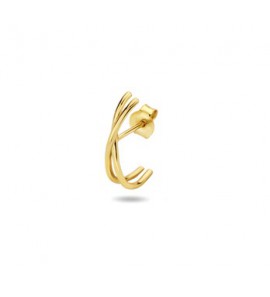 Zilver geel verguld oorsteker (per stuk) - 3210307