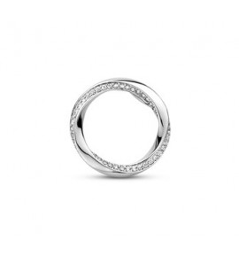 Zilver RH hanger rond 20 mm met zirkonia - 3210311