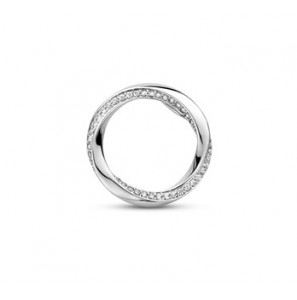 Zilver RH hanger rond 20 mm met zirkonia - 3210311