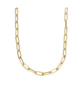 Goud collier ovale schakels 4 mm 42 cm - 3210348