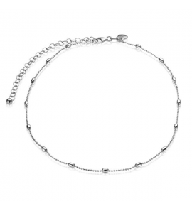 ZINZI zilveren enkelband ovale tussenstukjes 23+4 cm - 3210385