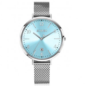 ZINZI horloge Sophie ice blue plaat stln. band 38 mm - 3210395