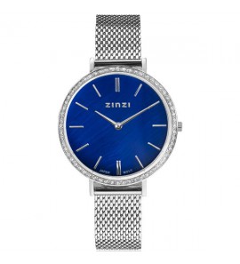 ZINZI horloge Grace d.bl.parelm.w.pl. zirc.rand stl.bnd - 3210396