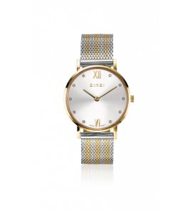 ZINZI Lady watch gg w.plt zilv/zirc./ mesh band - 3210398