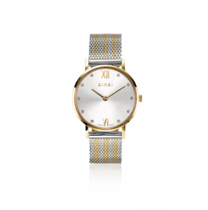 ZINZI Lady watch gg w.plt zilv/zirc./ mesh band - 3210398
