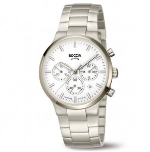 Boccia heren horloge chrono witte wp. - 3210666