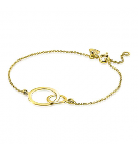 ZINZI GOLD armband twee rondjes in elkaar 16-18 cm - 3210739