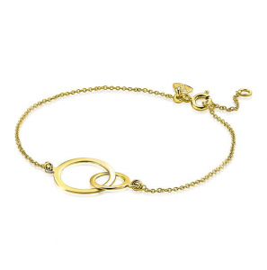 ZINZI GOLD armband twee rondjes in elkaar 16-18 cm - 3210739