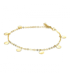 ZINZI GOLD armband 7 ronde plaatjes - 3210741