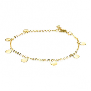 ZINZI GOLD armband 7 ronde plaatjes - 3210741