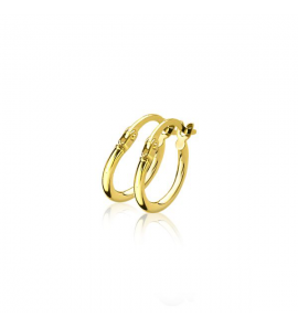 ZINZI Gold oorringen ronde buis 12x1,5 mm - 3210744