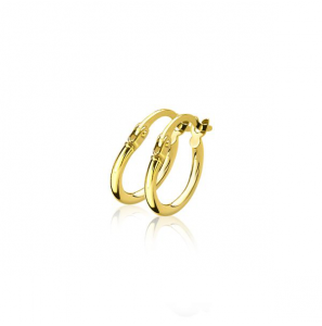 ZINZI Gold oorringen ronde buis 12x1,5 mm - 3210744