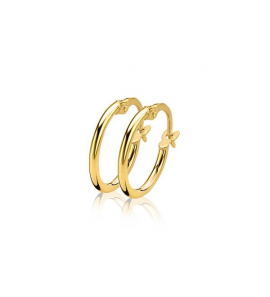 ZINZI Gold oorringen ronde buis 13.5x1,5 mm - 3210745