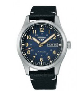 Seiko 5 sports automatic SS zwart leer 100m wr - 3210778