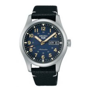 Seiko 5 sports automatic SS zwart leer 100m wr - 3210778