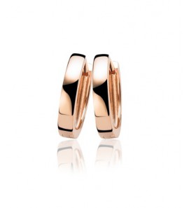 ZINZI zlv. klapcreolen rose 17x3mm - 3210813