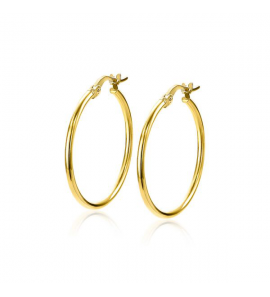 ZINZI Gold oorringen ronde buis  23x1.5 mm - 3210816