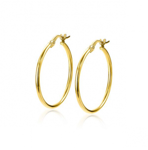 ZINZI Gold oorringen ronde buis  23x1.5 mm - 3210816
