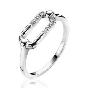 Zinzi zlv. ring ovaal met zirconia's mt. 54 - 3210902