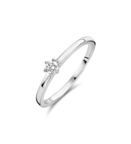 Geel goud solitairring "Nicole" met 0.40 crt. H-SI3 - 3210874