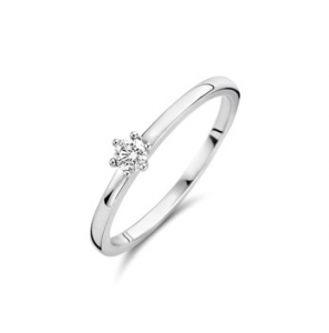 Geel goud solitairring "Nicole" met 0.40 crt. H-SI3 - 3210874