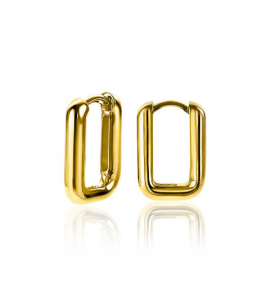 ZINZI zlv. klapcreolen gg. verguld rechthoek 18x3 mm - 3210907