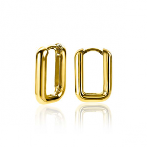 ZINZI zlv. klapcreolen gg. verguld rechthoek 18x3 mm - 3210907