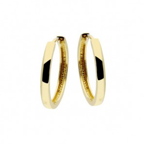 Goud klap-creolen bol 18 x 3 mm - 3210917