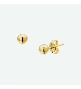 Goud oorknop bolletje 4 mm - 3211037