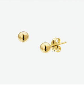 Goud oorknop bolletje 4 mm - 3211037