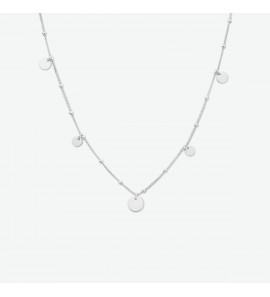 Zilver RH collier gourmet bolletjes en plaatjes 80 cm - 3211052