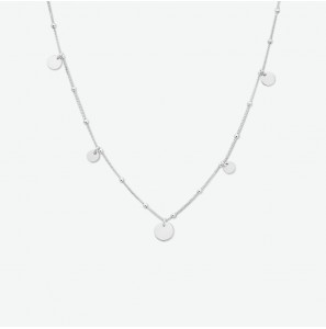 Zilver RH collier gourmet bolletjes en plaatjes 80 cm - 3211052