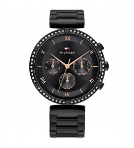 Tommy Hilfiger dames Luna staal HC zwart - 3211150
