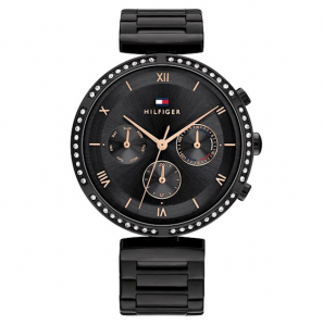 Tommy Hilfiger dames Luna staal HC zwart - 3211150